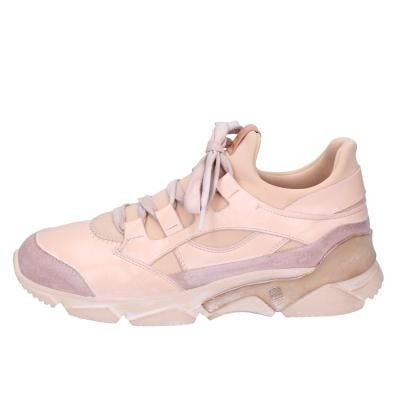 scarpe donna MOMA sneakers rosa pelle tessuto BK453 Saldi