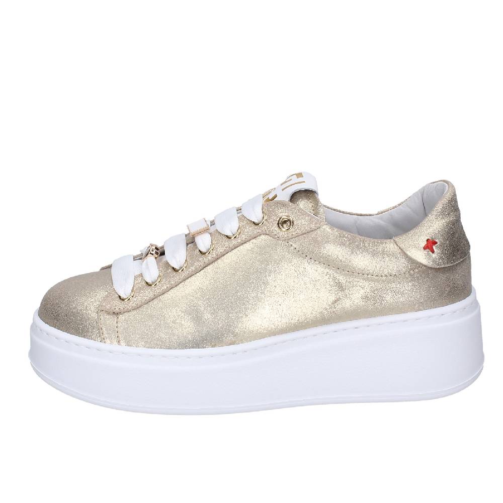 scarpe donna GIO+ sneakers platino pelle camoscio EX580 Vendita Calda