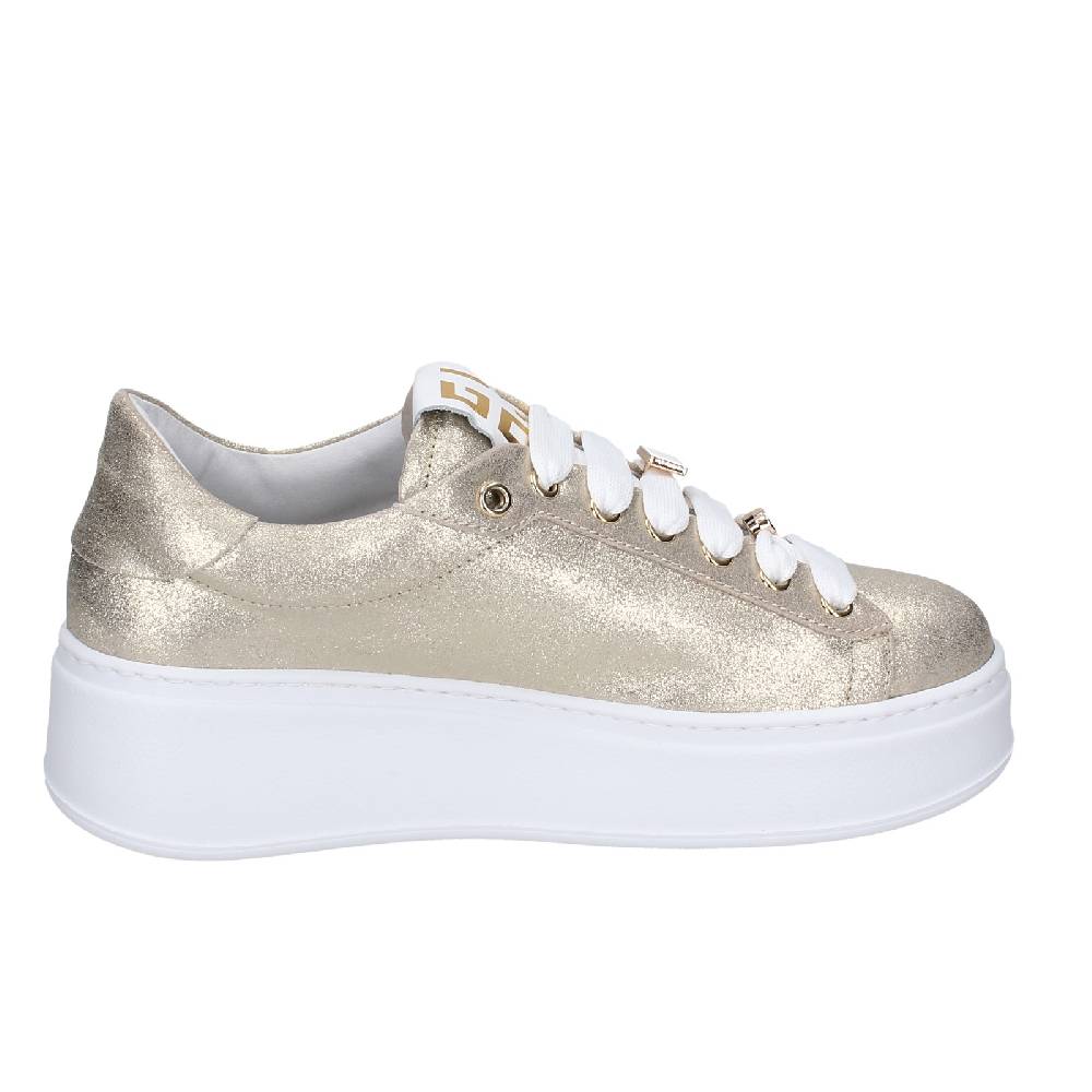 scarpe donna GIO+ sneakers platino pelle camoscio EX580 Vendita Calda