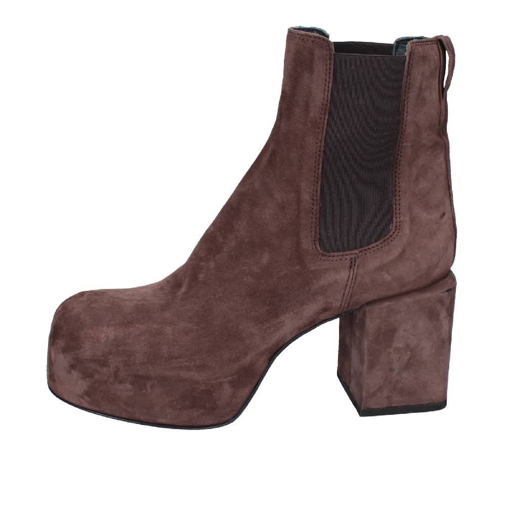 scarpe donna MOMA stivaletti marrone camoscio 87301C EY581 Vendita Economica