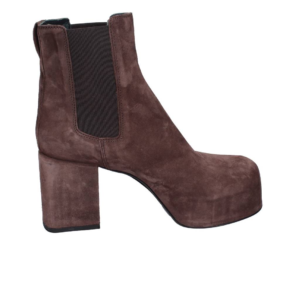 scarpe donna MOMA stivaletti marrone camoscio 87301C EY581 Vendita Economica