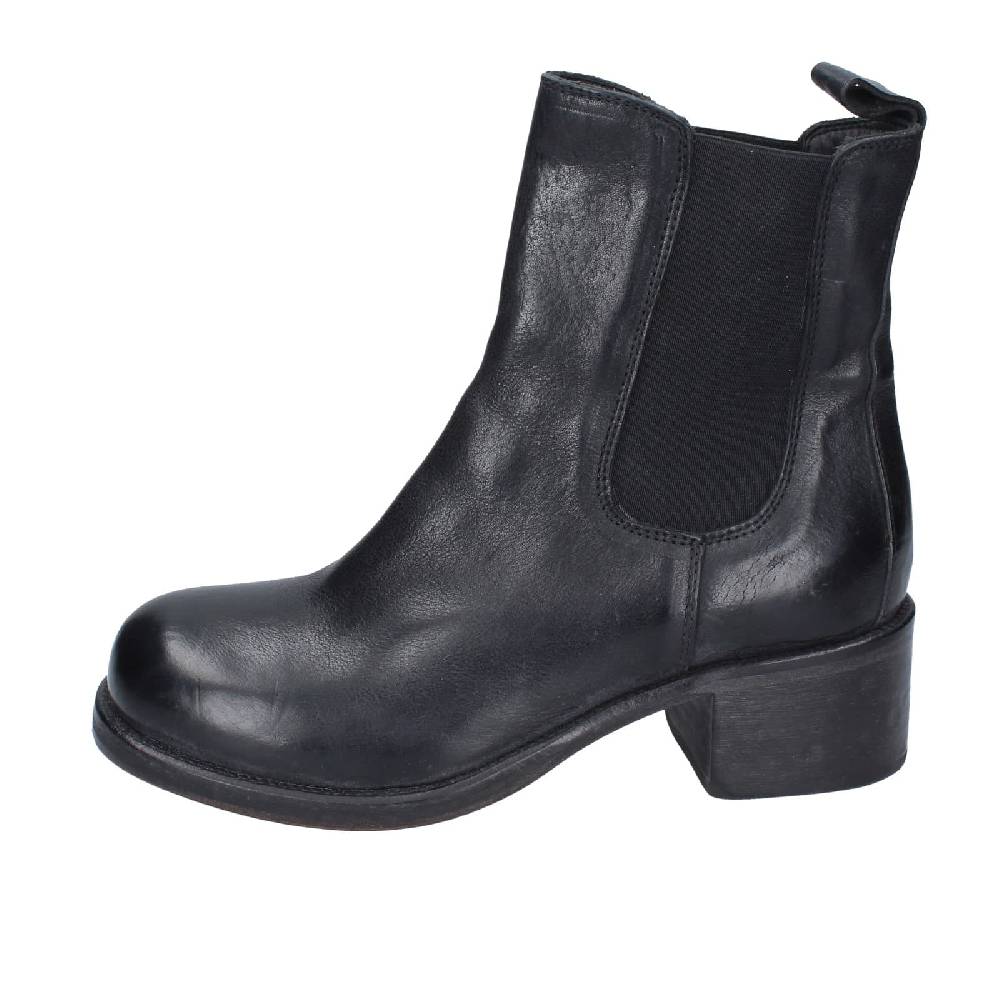 scarpe donna MOMA stivaletti nero pelle 72302C EY524 Saldi Di Fabbrica