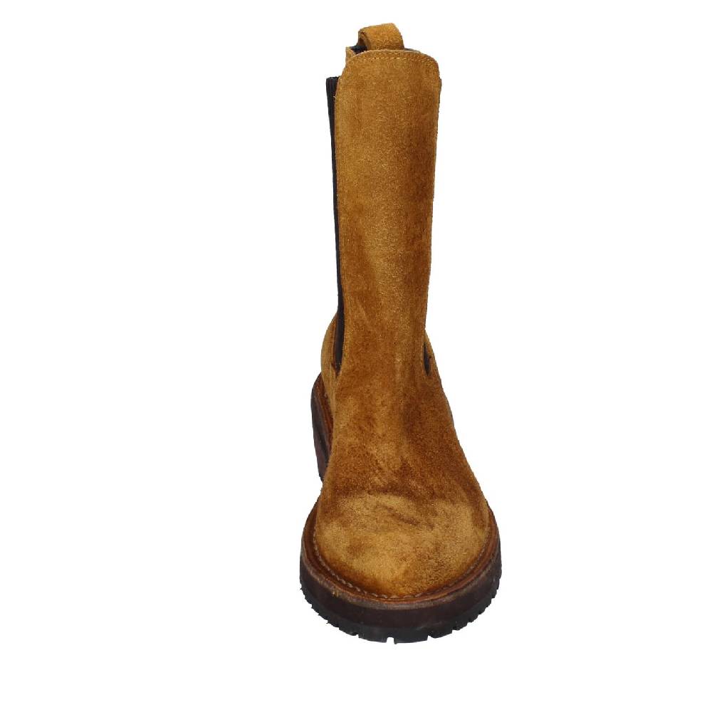 scarpe donna MOMA stivaletti marrone camoscio 75301C EY565 In Saldo