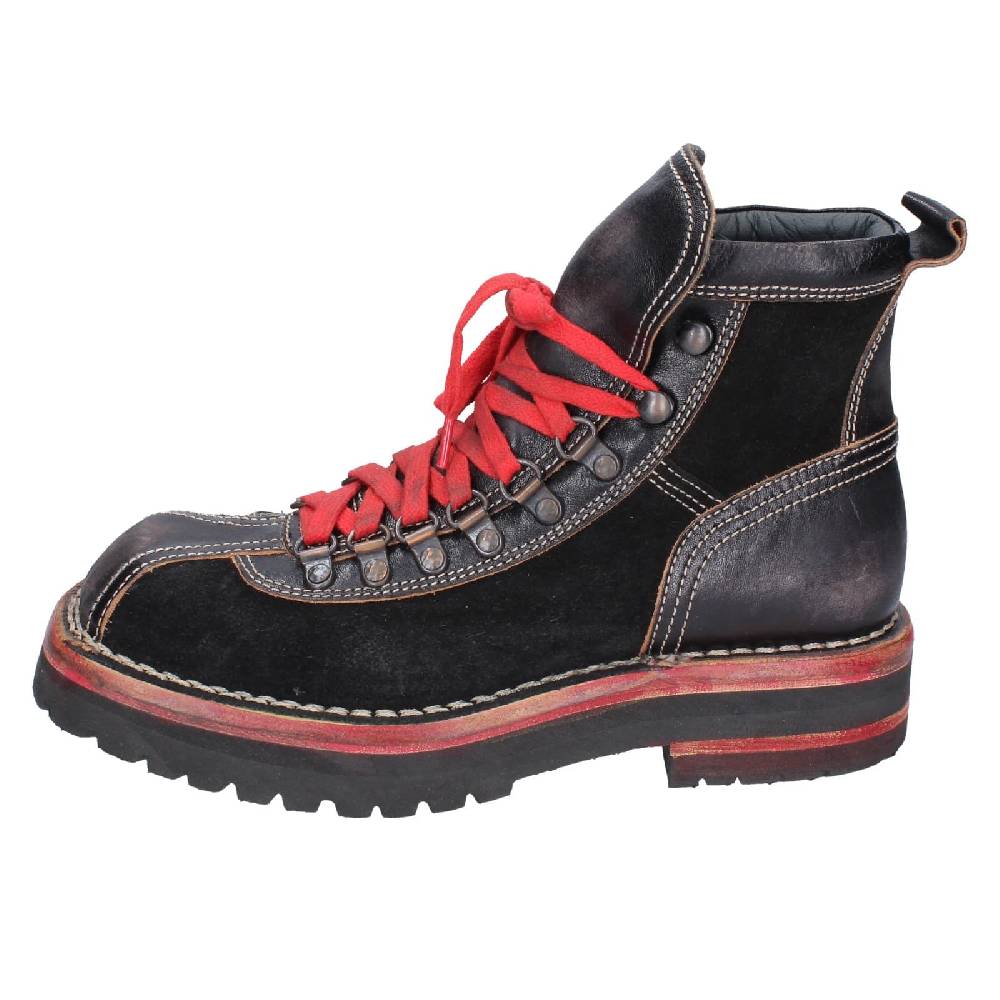 scarpe donna MOMA stivaletti nero pelle camoscio 81301B EY563 Nuova