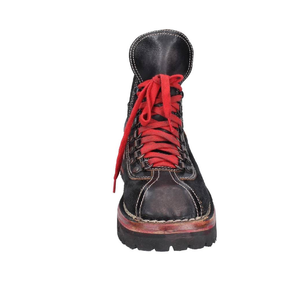scarpe donna MOMA stivaletti nero pelle camoscio 81301B EY563 Nuova