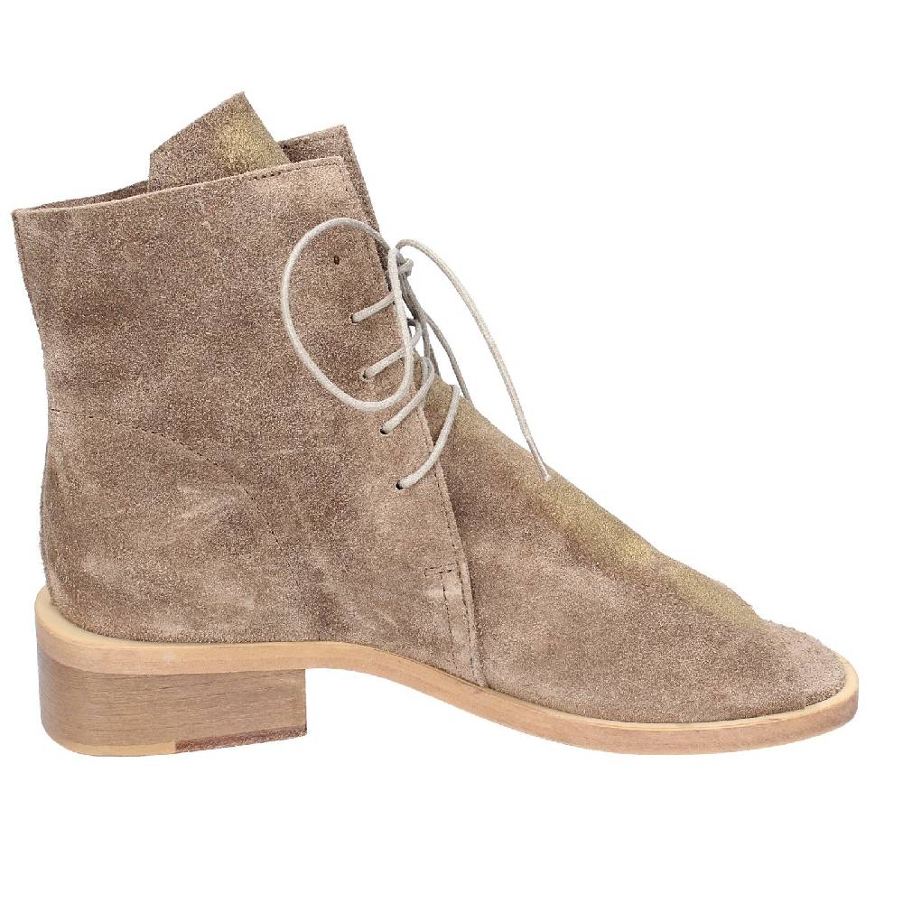 scarpe donna MOMA stivaletti marrone camoscio oro 35402I VINTAGE EX443 Moda