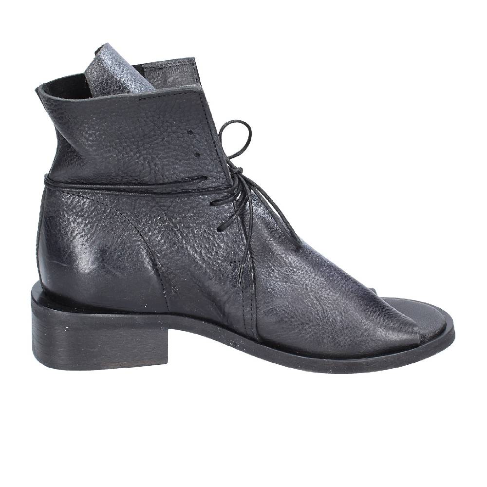 scarpe donna MOMA stivaletti nero pelle argento 35402I VINTAGE EX398 Ultimo giorno