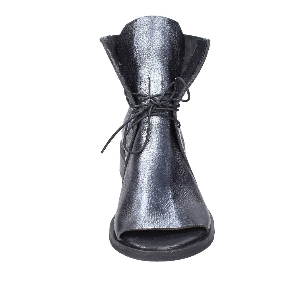 scarpe donna MOMA stivaletti nero pelle argento 35402I VINTAGE EX398 Ultimo giorno