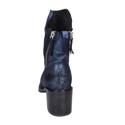 scarpe donna MOMA stivaletti blu pelle camoscio 1CW343 VINTAGE BD819 2025