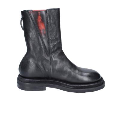 scarpe donna MOMA stivaletti nero pelle rosso 1CW339 VINTAGE BD939 In Linea