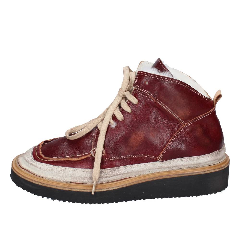 scarpe donna MOMA stivaletti bordeaux pelle camoscio EY579 Only for today