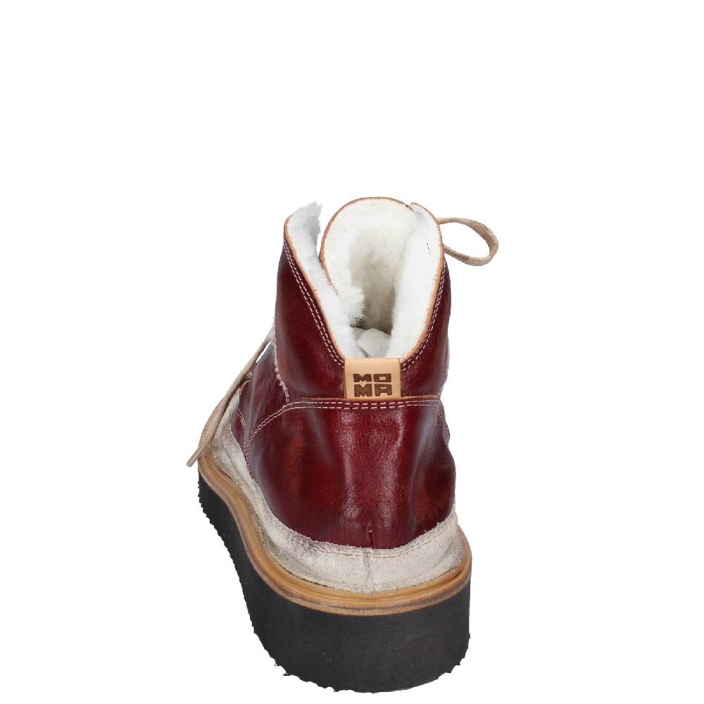 scarpe donna MOMA stivaletti bordeaux pelle camoscio EY579 Only for today