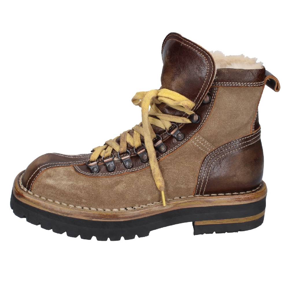 scarpe donna MOMA stivaletti marrone camoscio beige pelle 81301B EY576 Super sconto