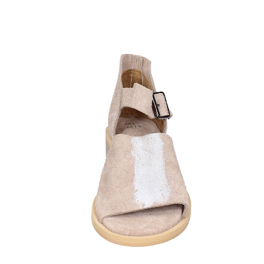 scarpe donna MOMA sandali beige camoscio argento 35403G VINTAGE EX453 Qualità Garantita