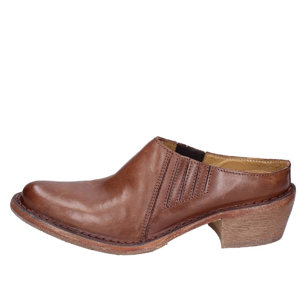 scarpe donna MOMA sandali marrone pelle VINTAGE SABOT EX457 Negozi Online