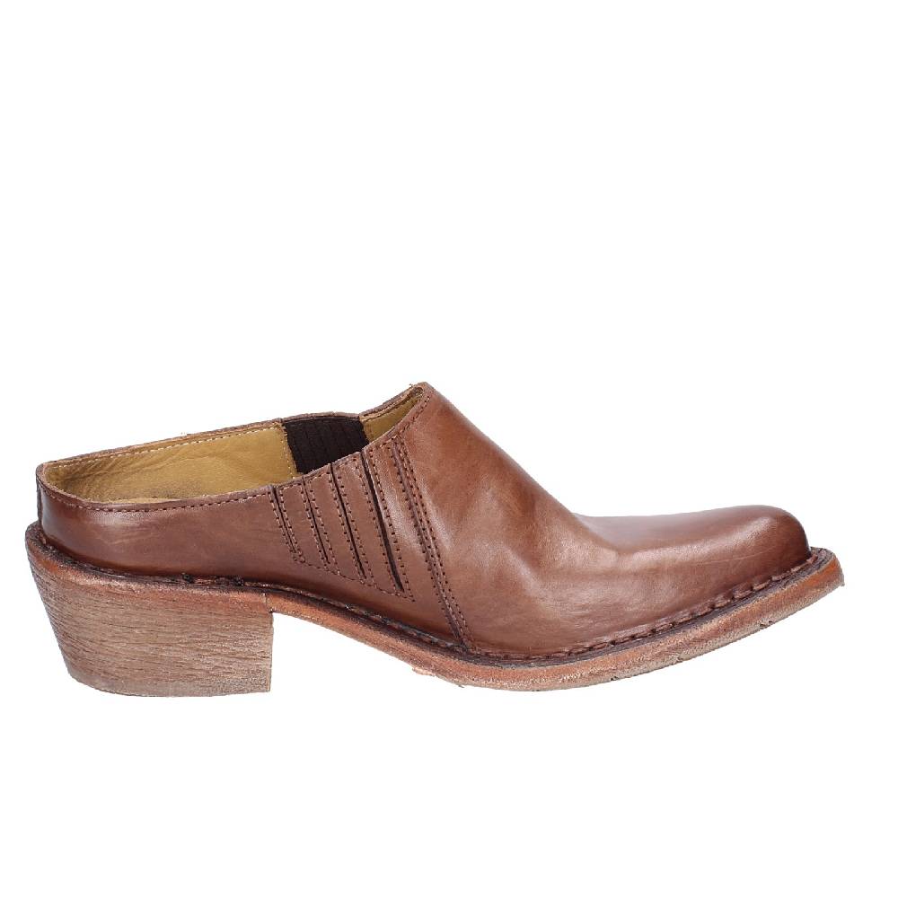scarpe donna MOMA sandali marrone pelle VINTAGE SABOT EX457 Negozi Online