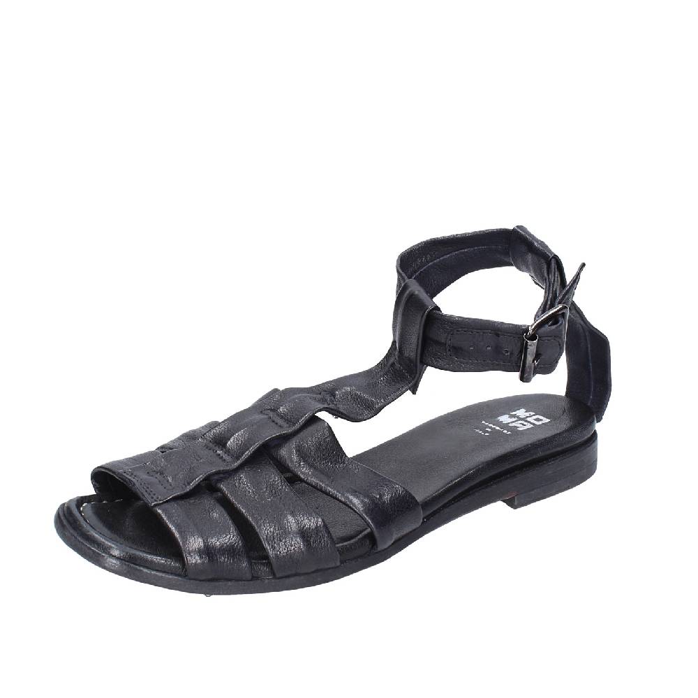 scarpe donna MOMA sandali nero pelle 32404G VINTAGE EX404 Officina