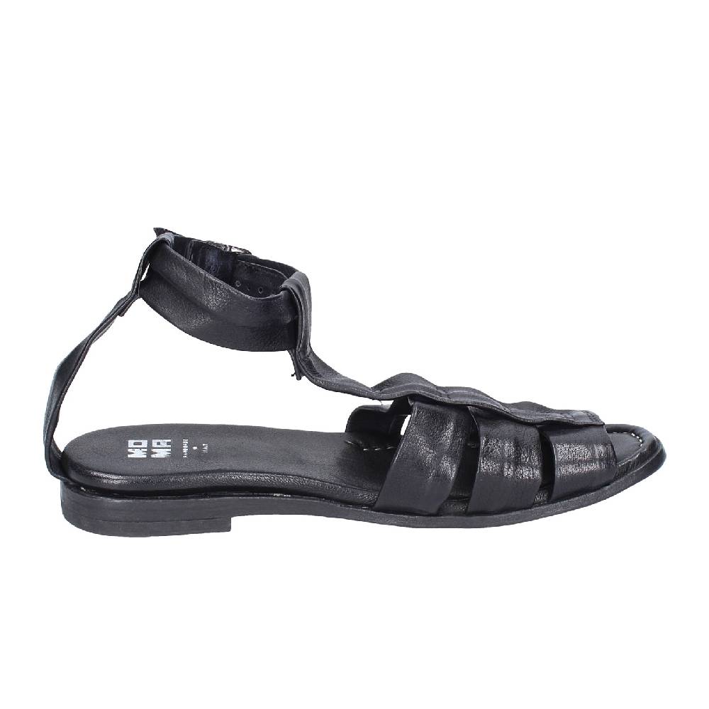 scarpe donna MOMA sandali nero pelle 32404G VINTAGE EX404 Officina