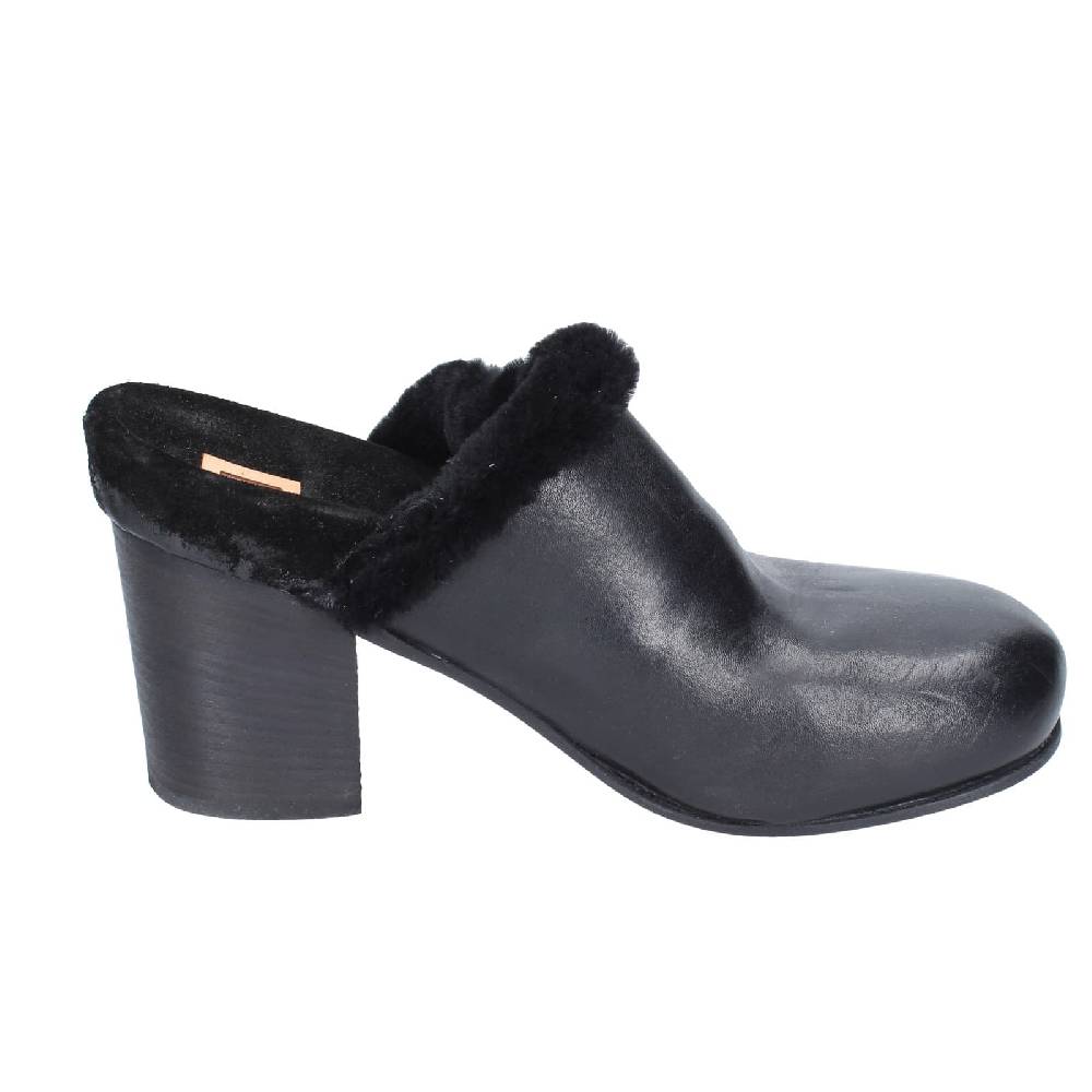 scarpe donna MOMA sandali nero pelle pelliccia EY580 Convenienza