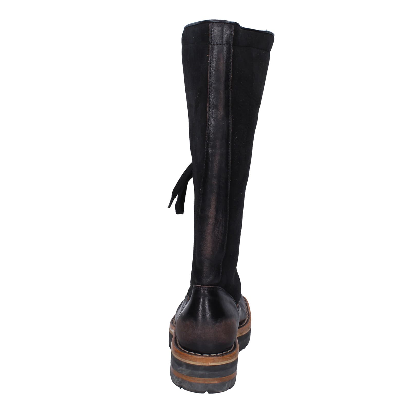 scarpe donna MOMA stivali nero camoscio pelle 81304D-VADO EY495 Offerte