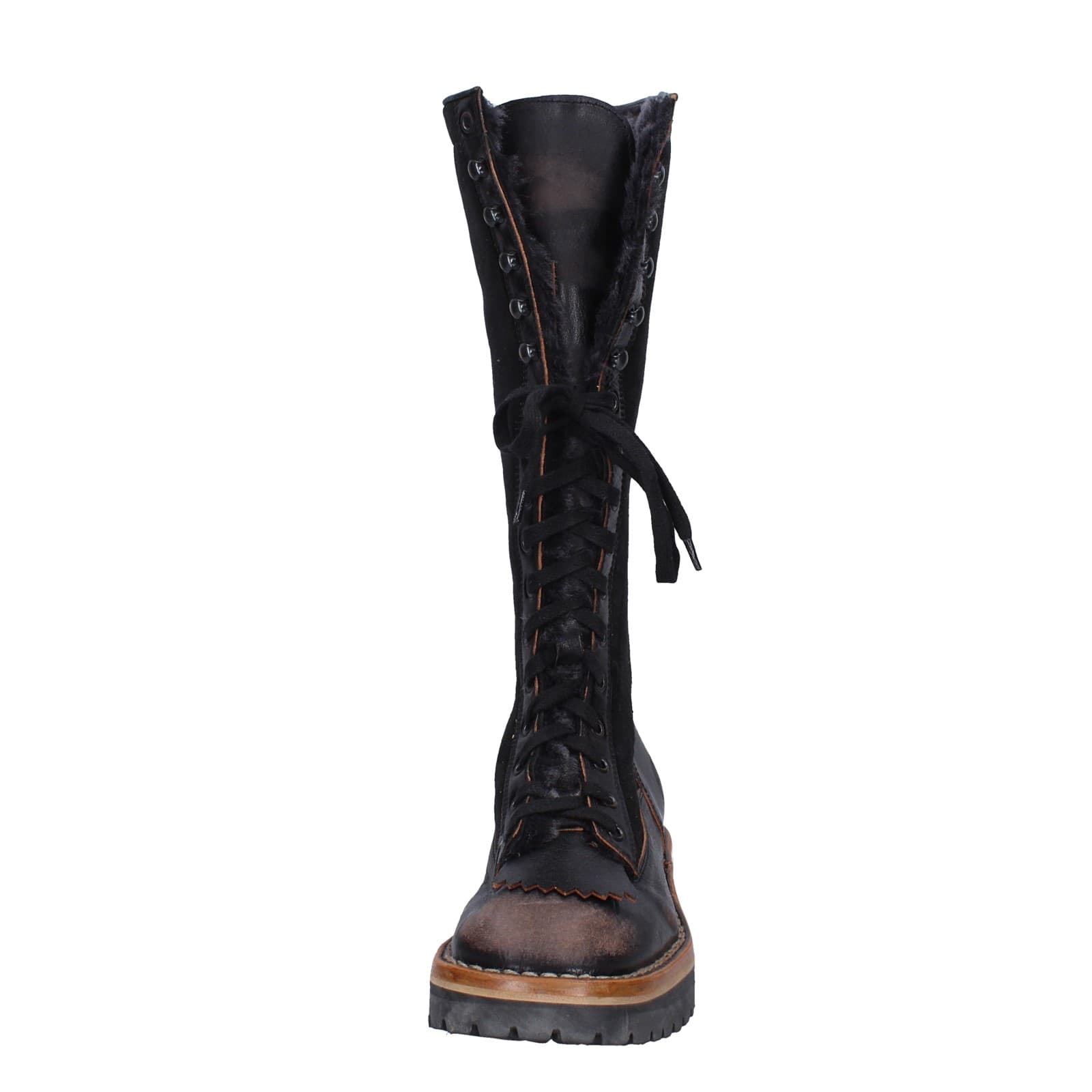 scarpe donna MOMA stivali nero camoscio pelle 81304D-VADO EY495 Offerte