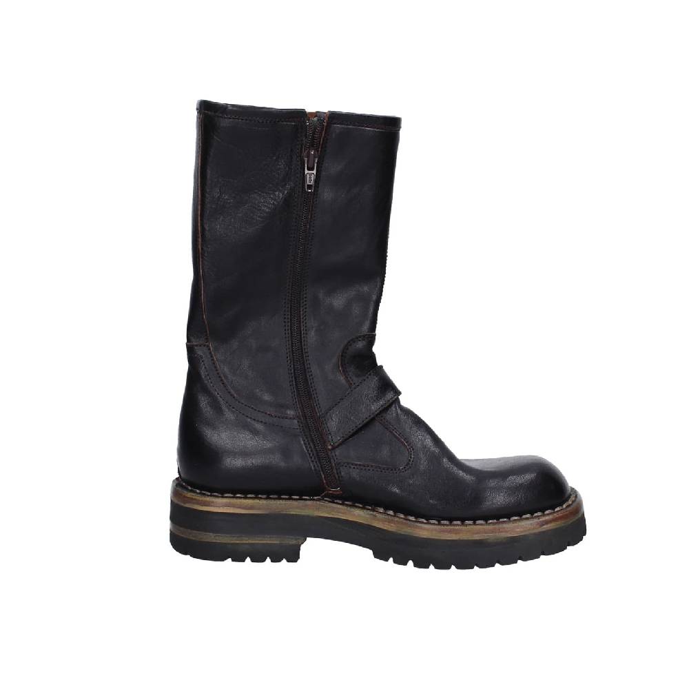 scarpe donna MOMA stivali nero pelle 81303C-VAR EY494 Qualità Garantita