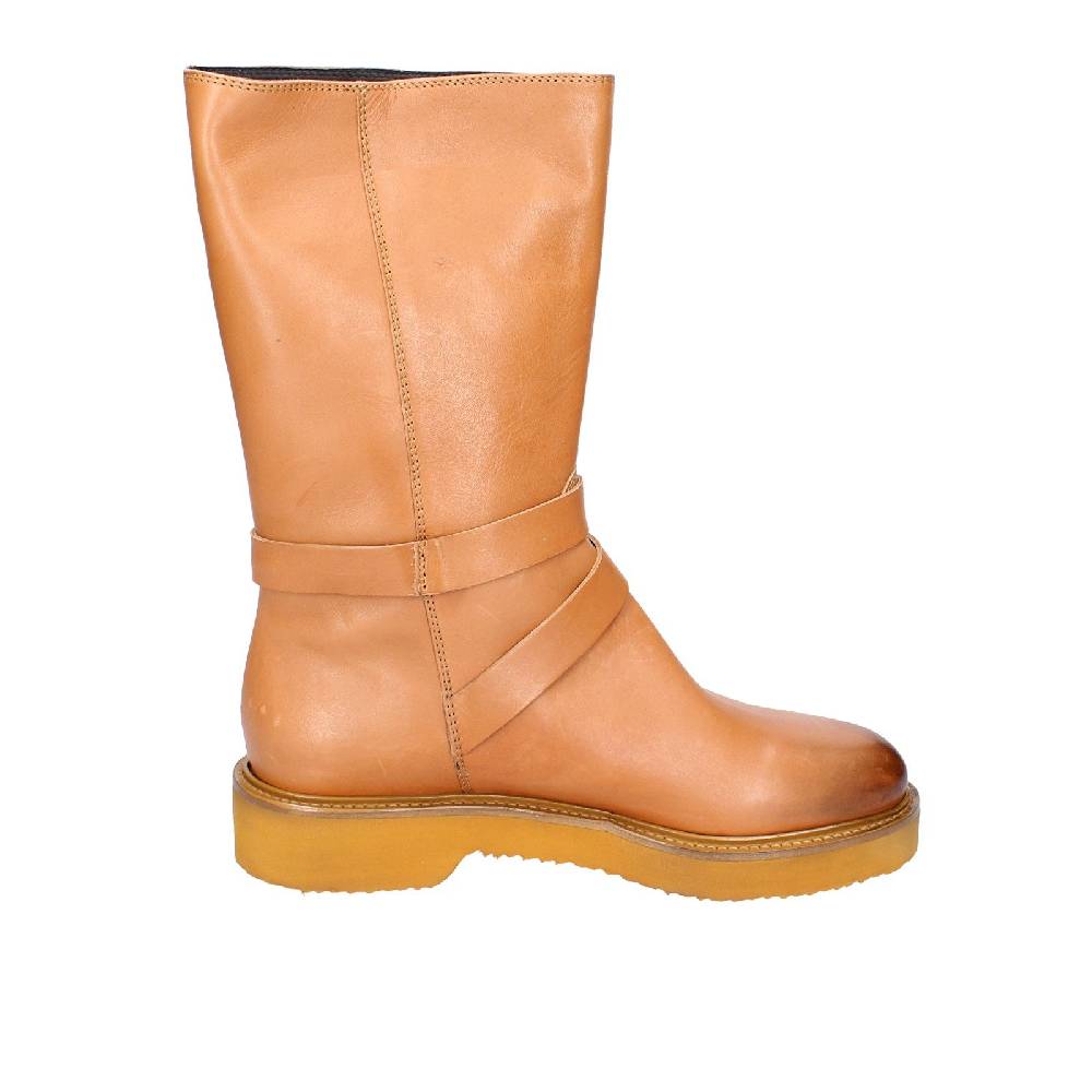 scarpe donna CARMENS stivali marrone pelle EX155 Vendite Flash