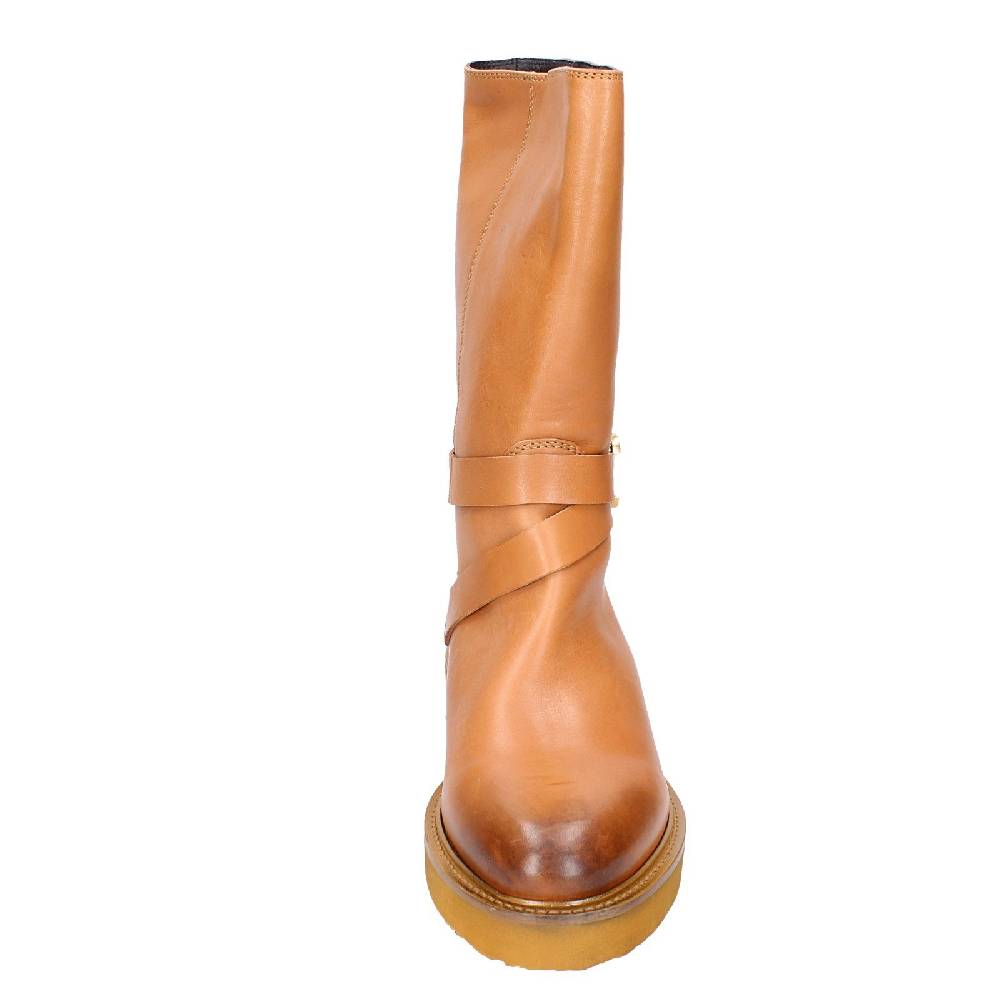 scarpe donna CARMENS stivali marrone pelle EX155 Vendite Flash