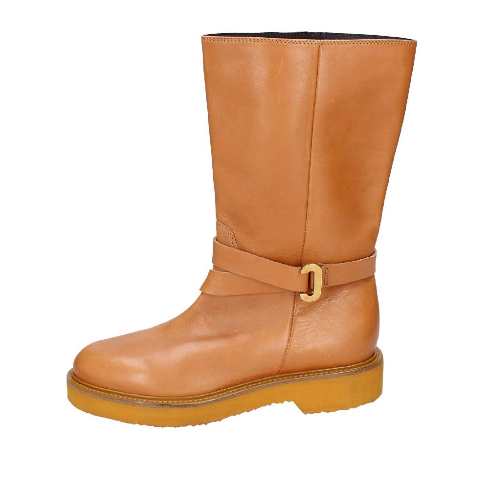 scarpe donna CARMENS stivali marrone pelle EX153 Fino Al -60%