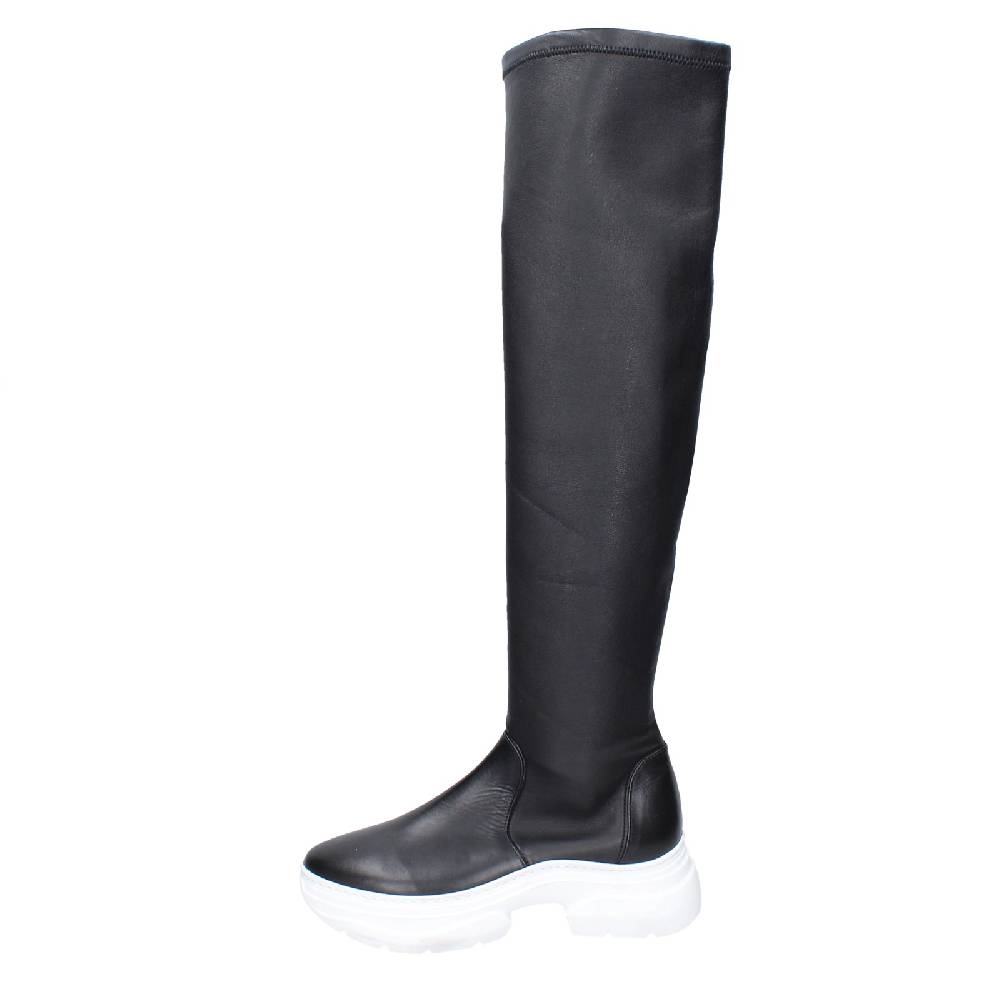 scarpe donna STOKTON stivali nero pelle EX124 Shopping Online
