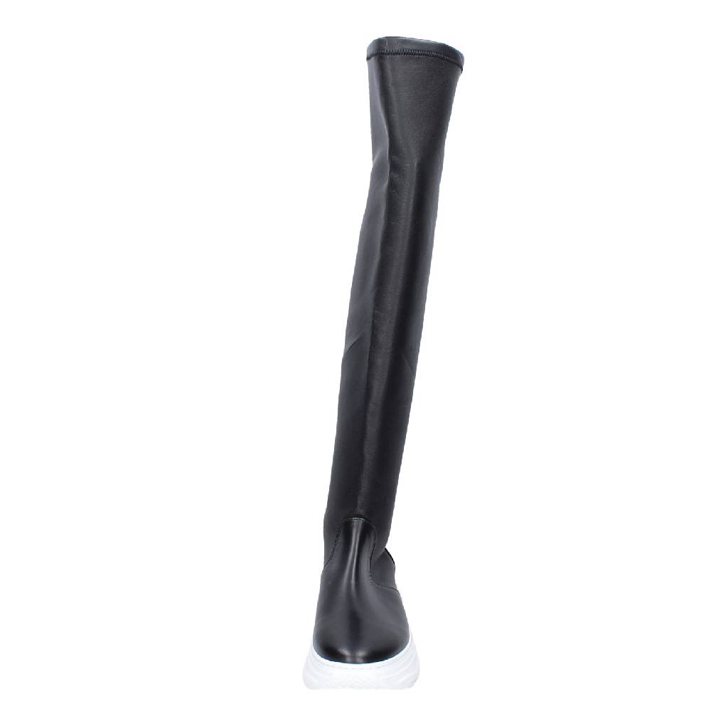 scarpe donna STOKTON stivali nero pelle EX124 Shopping Online