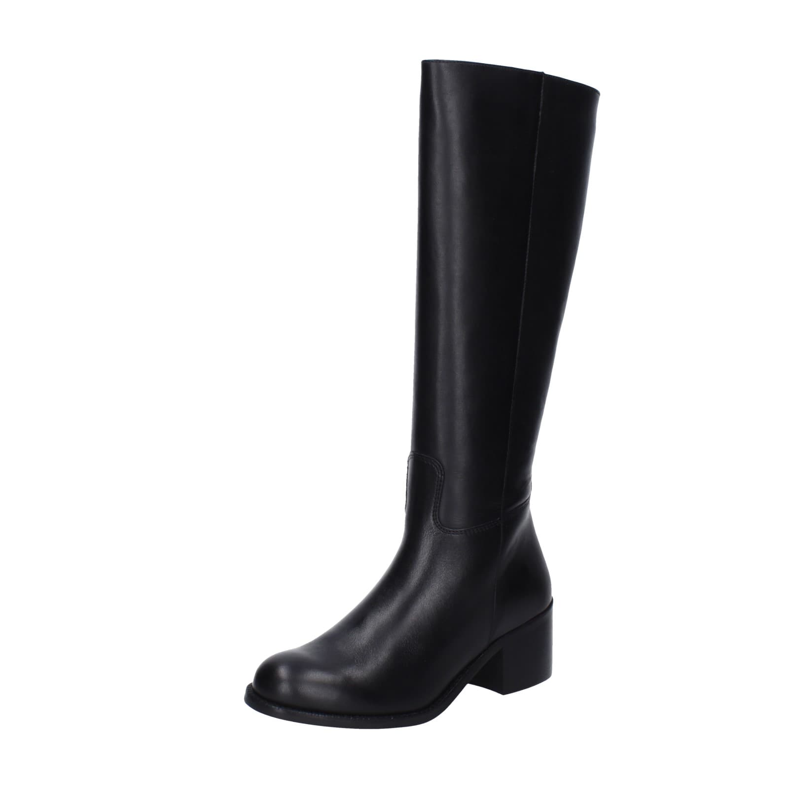 scarpe donna STUDIO MODE stivali nero pelle EZ717 Prezzo Ridotto