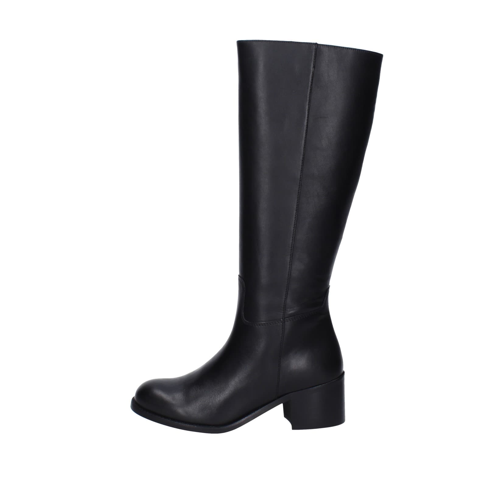 scarpe donna STUDIO MODE stivali nero pelle EZ717 Prezzo Ridotto