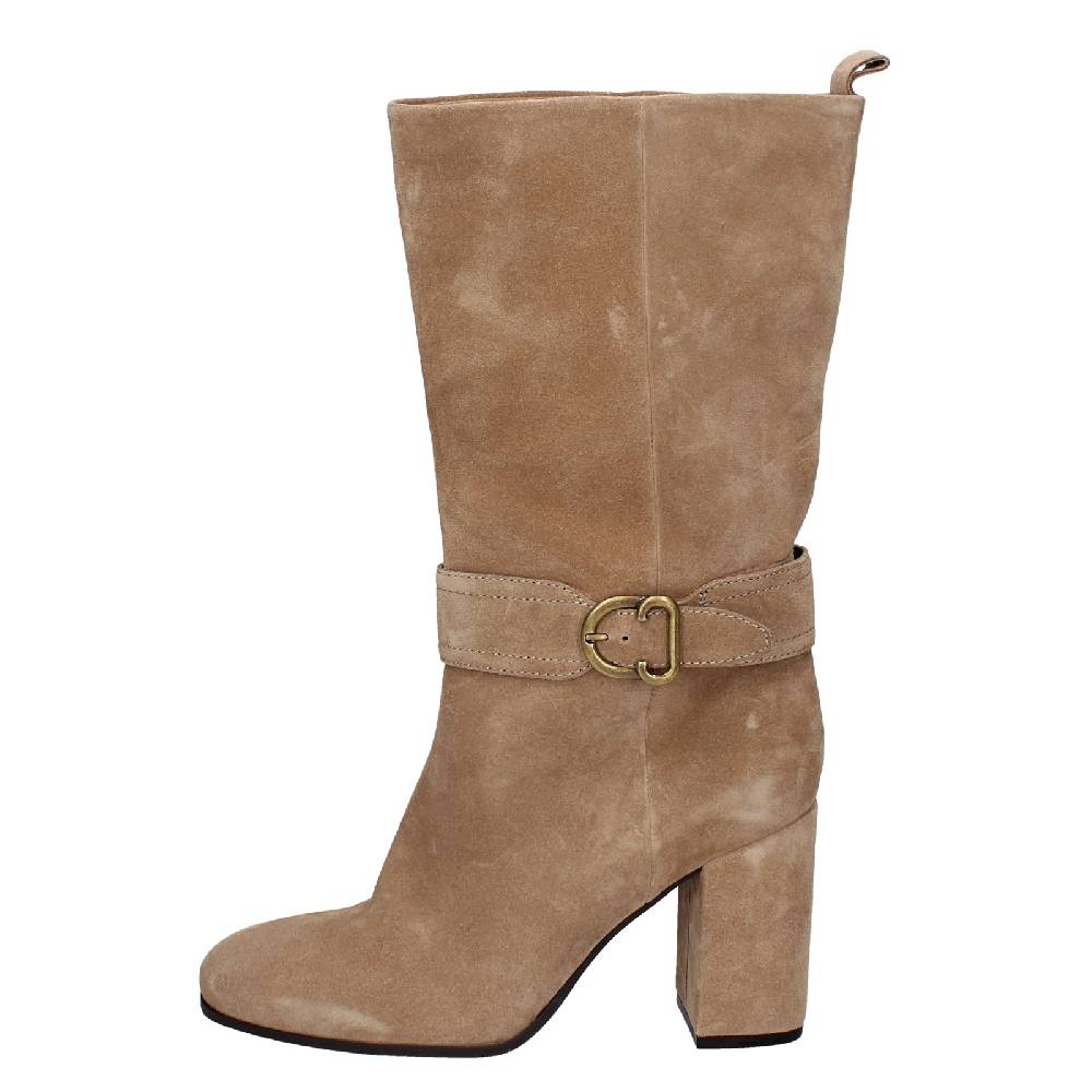 scarpe donna CARMENS stivali beige camoscio EX216 Novità