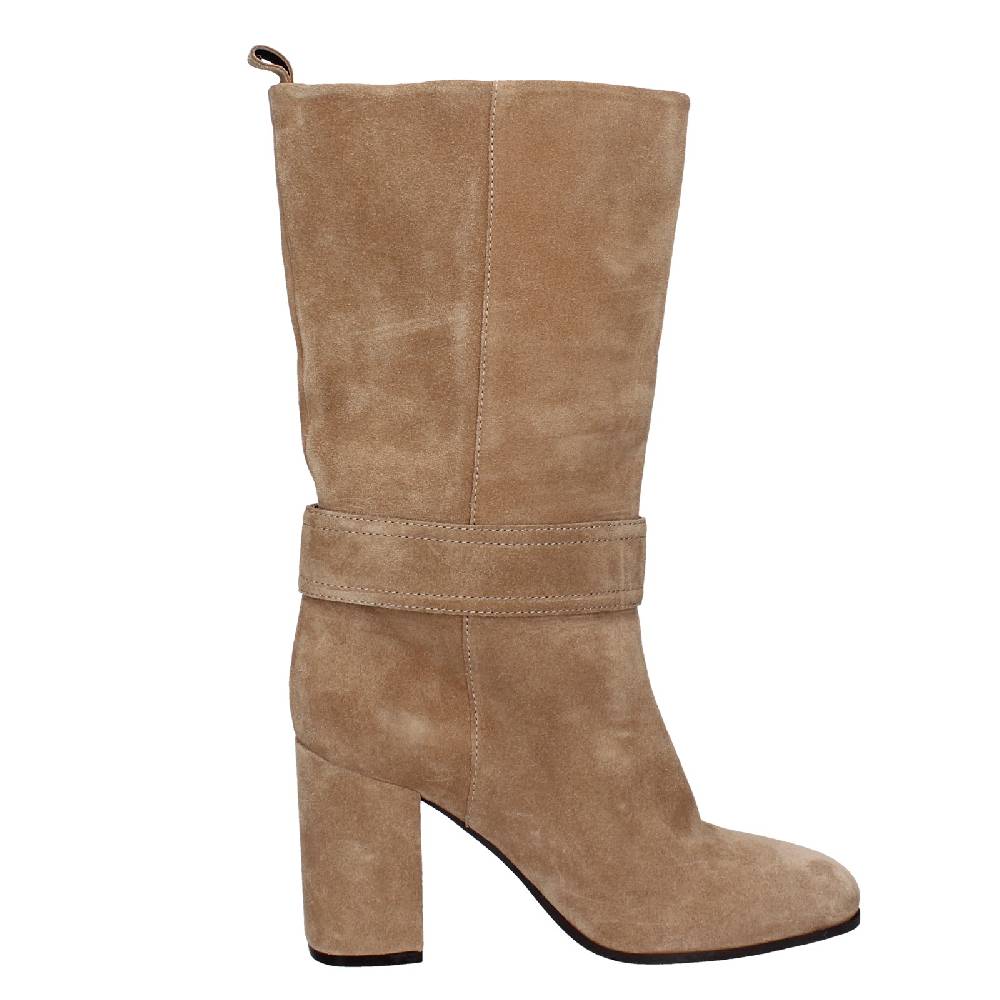 scarpe donna CARMENS stivali beige camoscio EX216 Novità