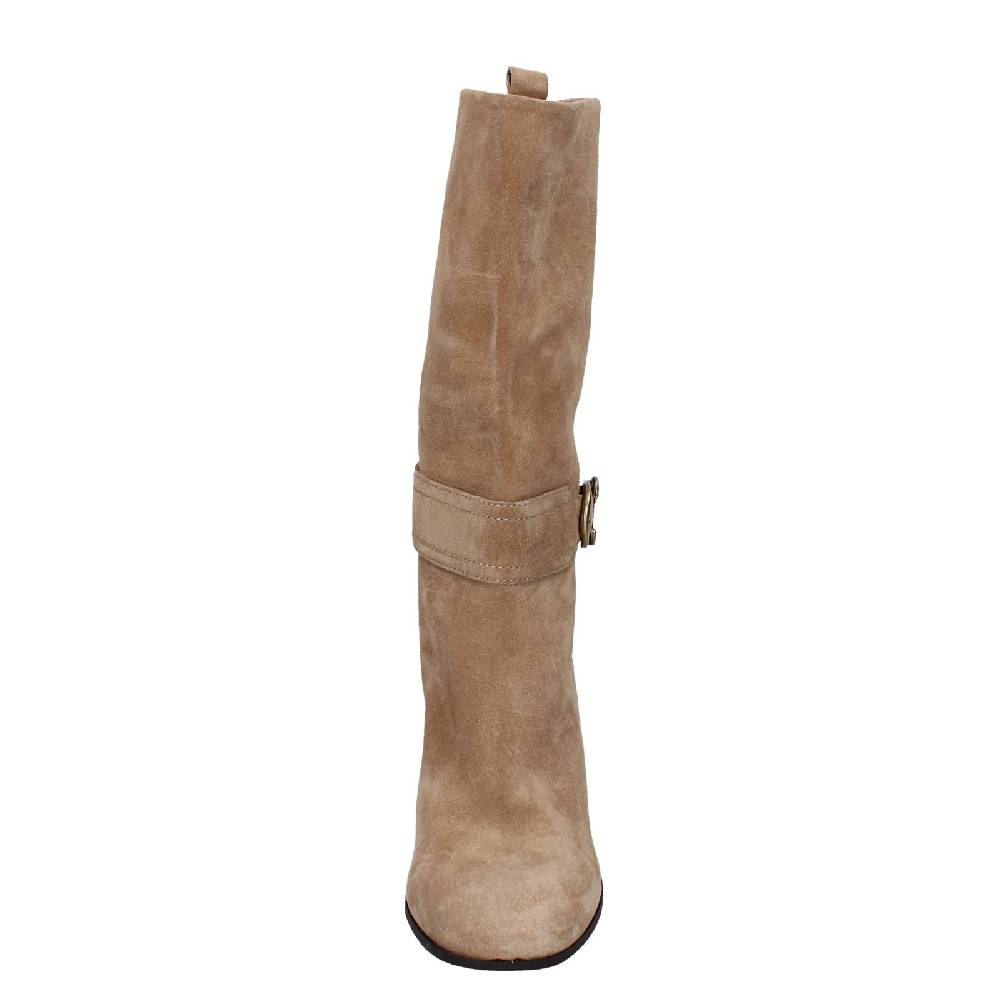 scarpe donna CARMENS stivali beige camoscio EX216 Novità