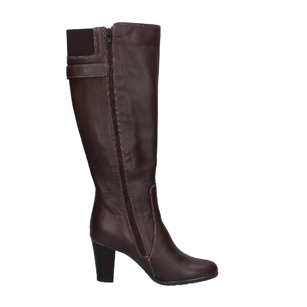 scarpe donna ROSETTA stivali marrone pelle EY405 Sconto