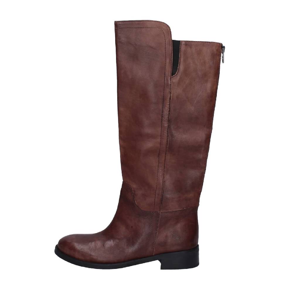 scarpe donna PAOLO CONTE stivali marrone pelle EY161 Economico