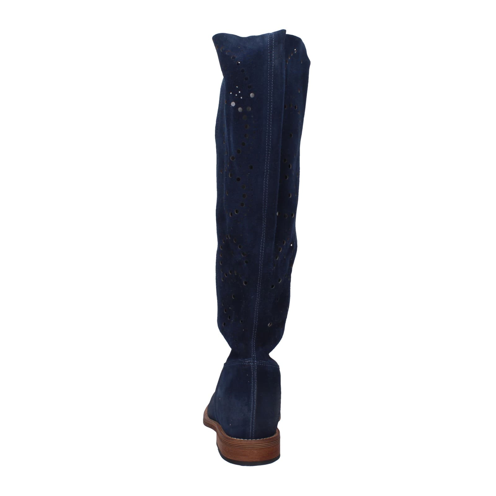 scarpe donna GIANNI CRASTO stivali blu camoscio Z16 EZ737 Online