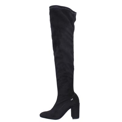 scarpe donna LIU JO stivali nero camoscio sintetico BJ864 In Vendita