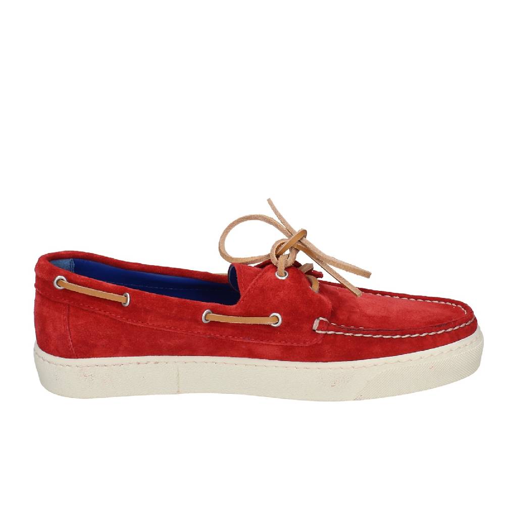 scarpe uomo STOKTON mocassini rosso camoscio EX36 Hotsell