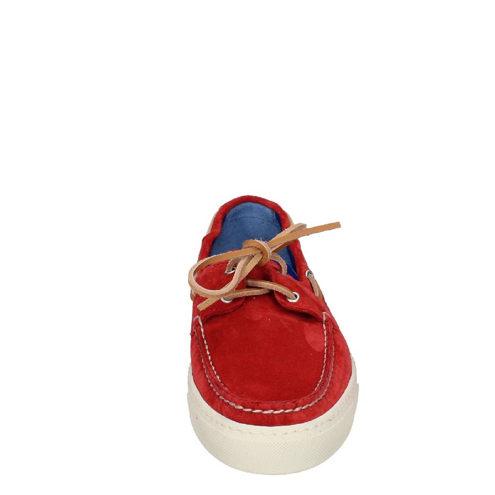 scarpe uomo STOKTON mocassini rosso camoscio EX36 Hotsell