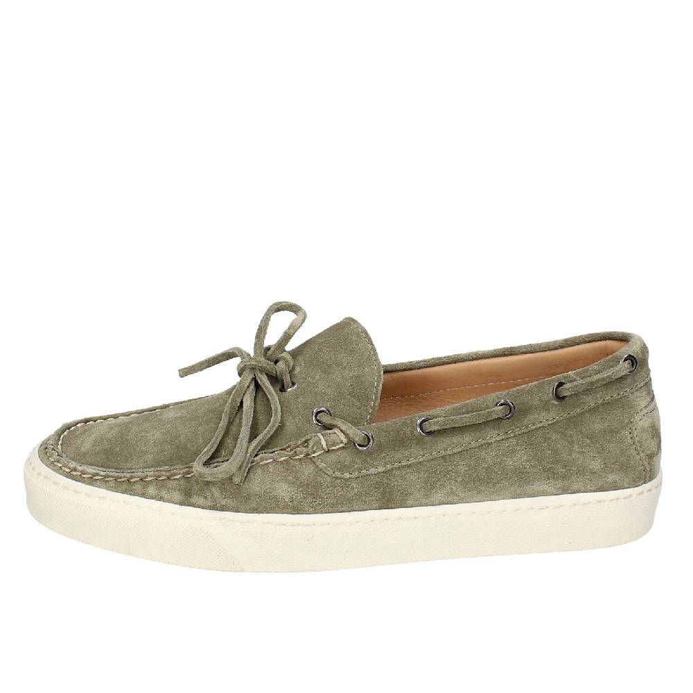 scarpe uomo STOKTON mocassini verde camoscio EX45 Vendita Calda