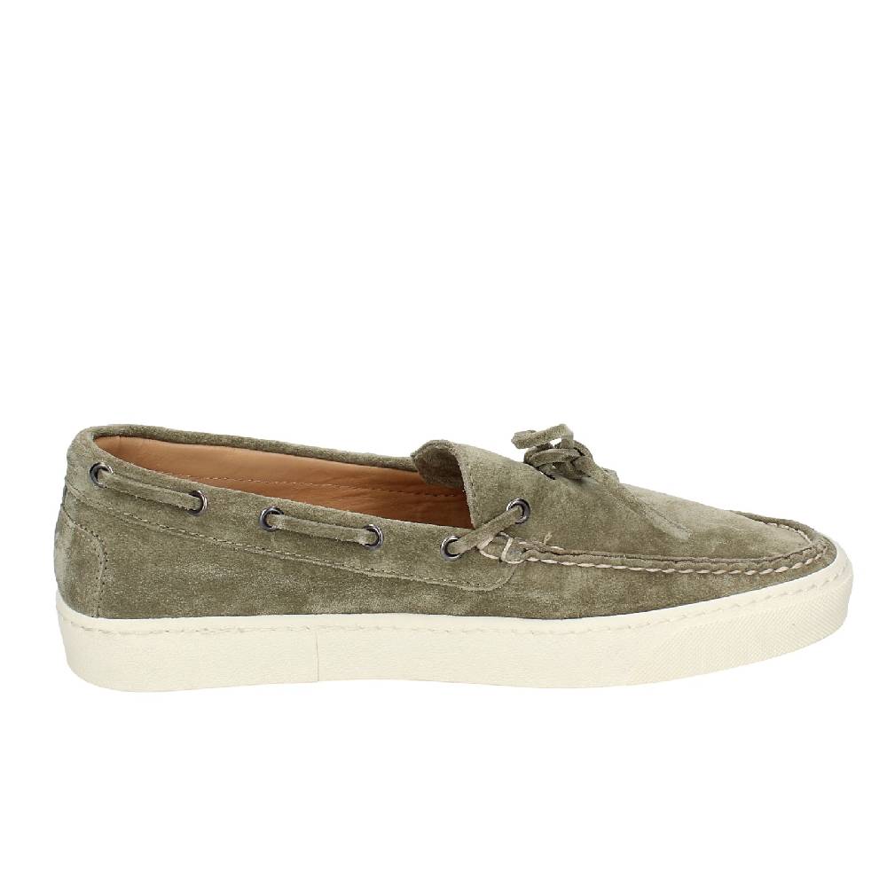 scarpe uomo STOKTON mocassini verde camoscio EX45 Vendita Calda
