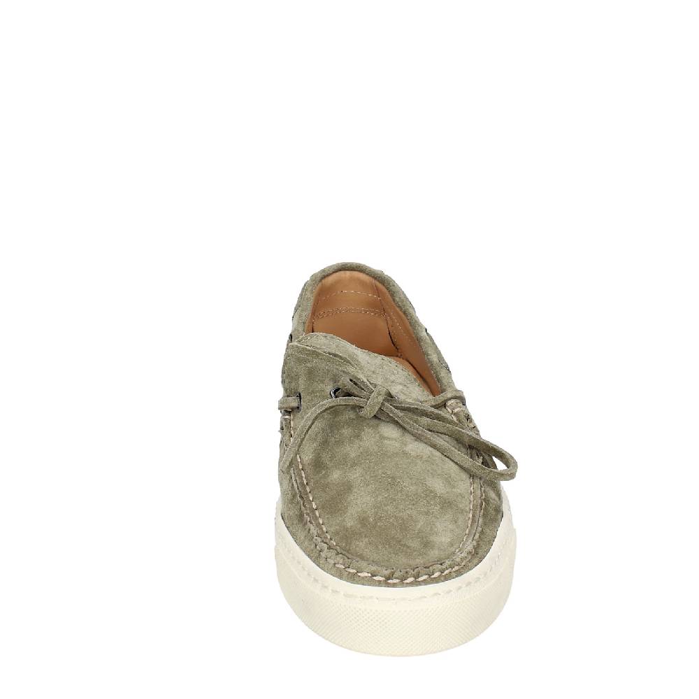 scarpe uomo STOKTON mocassini verde camoscio EX45 Vendita Calda