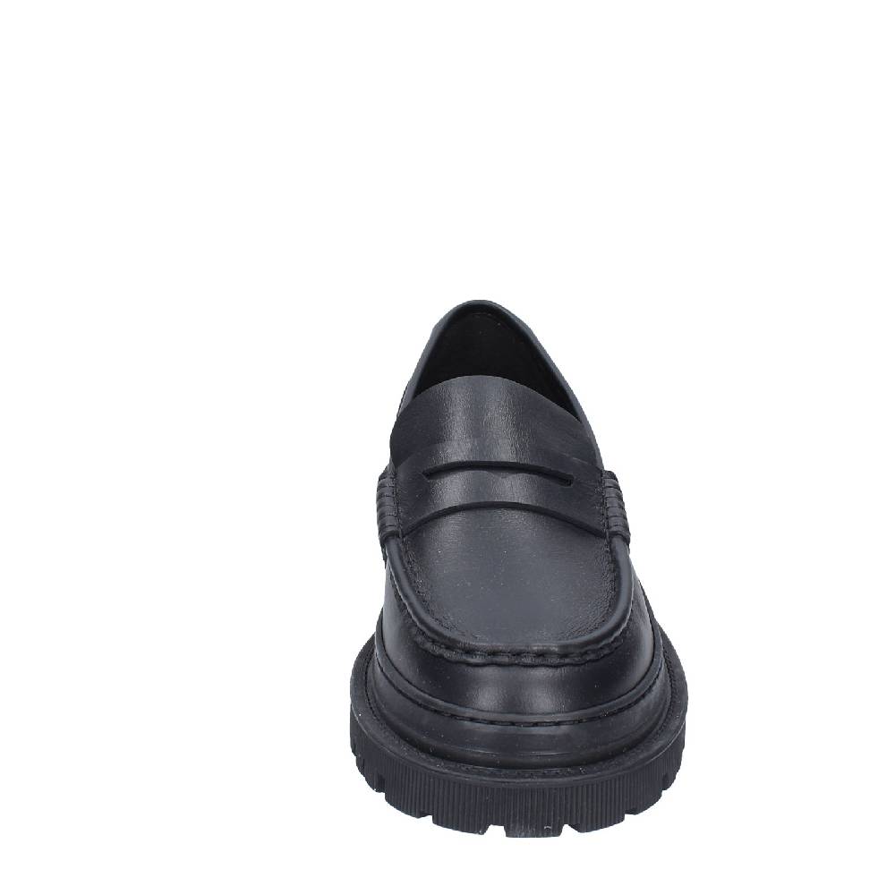 scarpe uomo STOKTON mocassini nero pelle EX34 Saldi Di Fabbrica