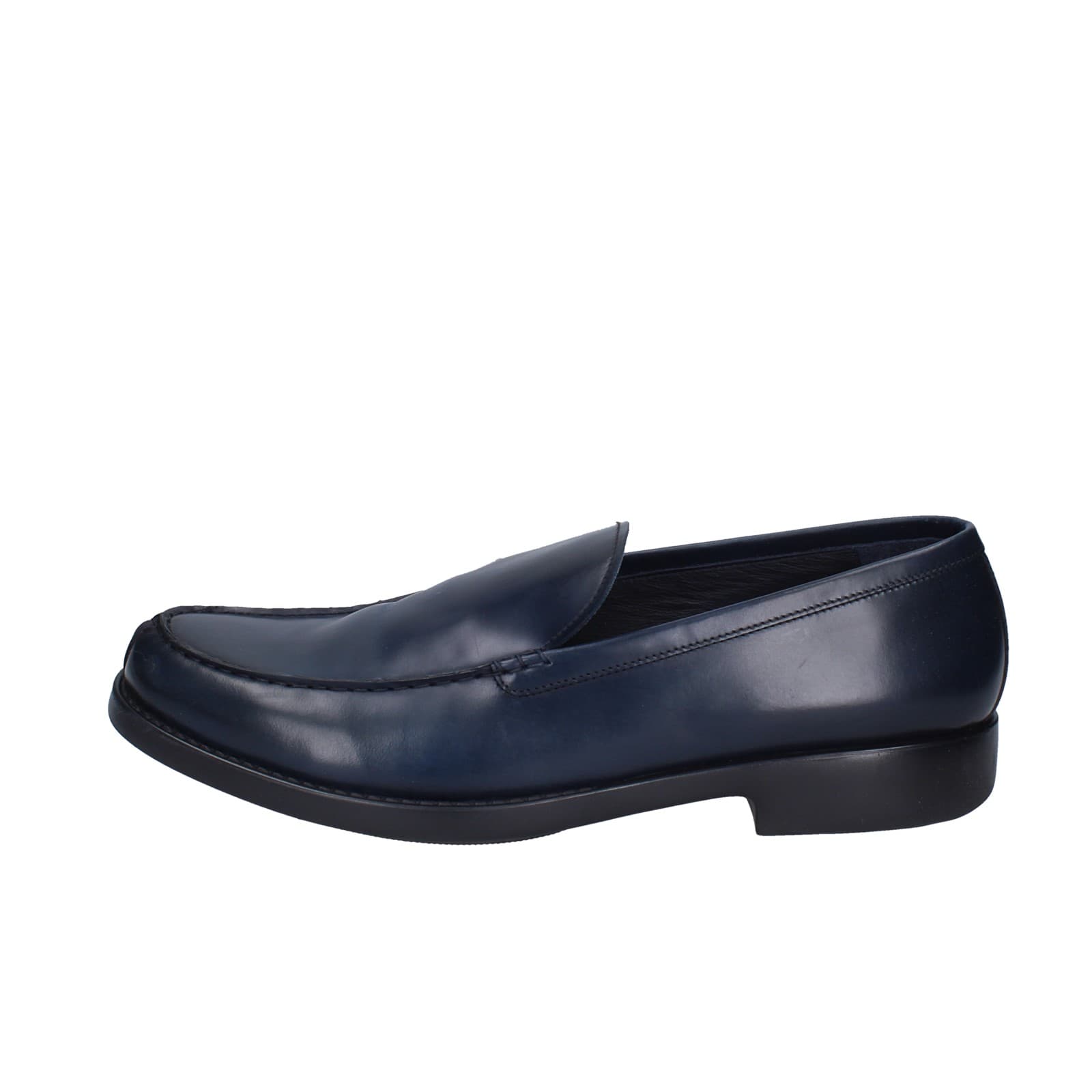 scarpe uomo BRIAN CRESS mocassini blu pelle EY247 I Più Venduti