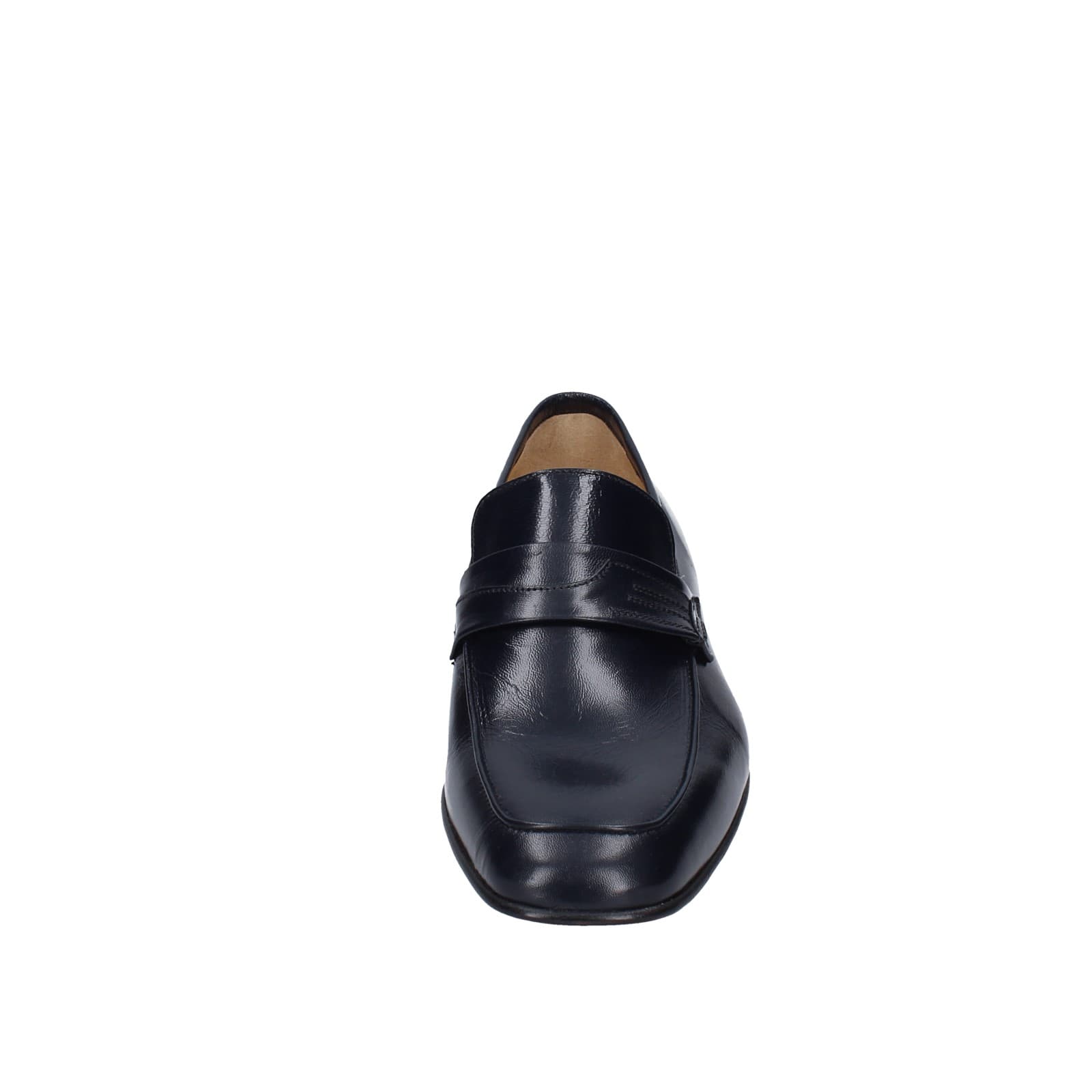 scarpe uomo HENRY LOGAN mocassini blu pelle EY168 Vendite Flash