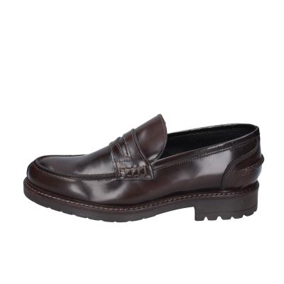 scarpe uomo BRUNO VERRI mocassini marrone pelle BC295 Nuova