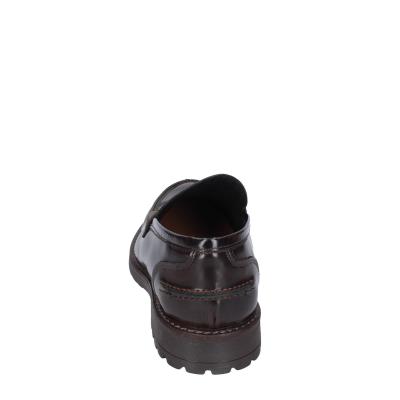scarpe uomo BRUNO VERRI mocassini marrone pelle BC295 Nuova